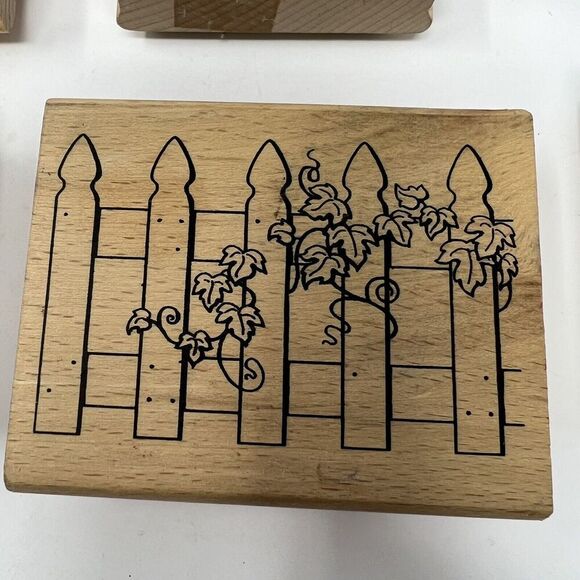 Spring Rubber Stamp Lot Flowers Floral Cluster Grapes Rain Sun Pansy Rose Bird - Picture 7 of 16